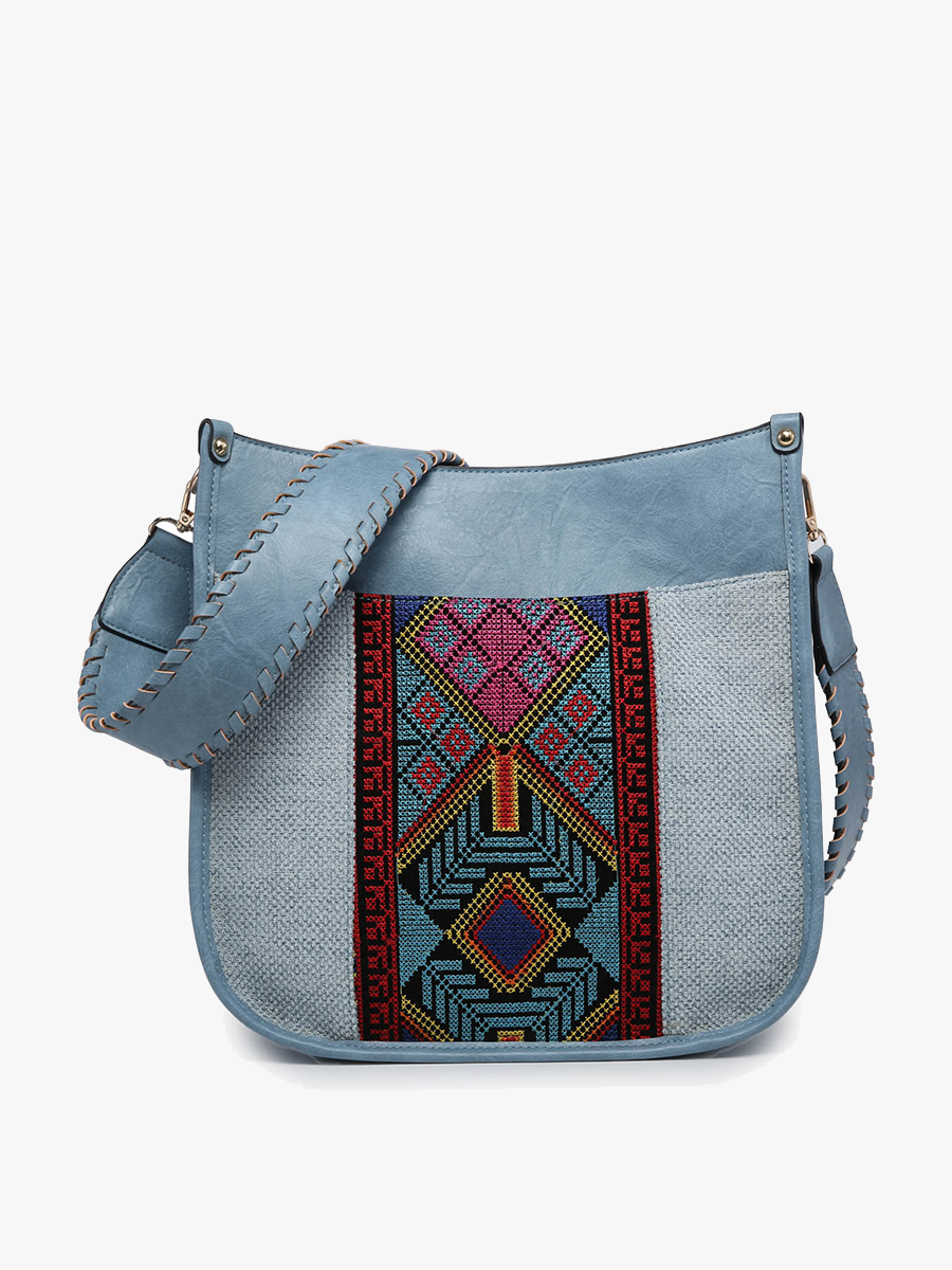 Jen & Co. - Wholesale Crossbody Bag - Women's - M1977TRB Chloe Tribal Crossbody w/ Guitar Strap0