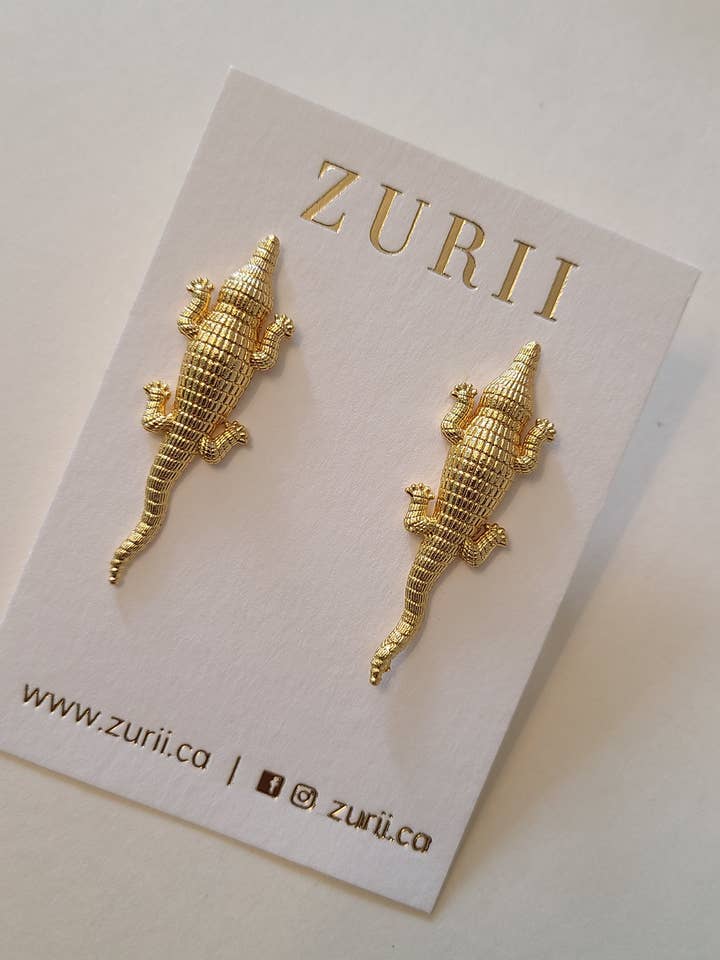 Alligator earrings for wholesale by Zurii.ca