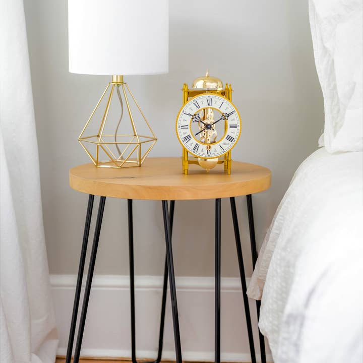 Hermle - Wholesale Desk Clock - Lahr Gold-Tone Metal Case Desk Clock2