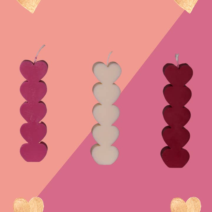 LitwLilit - Vendita all'ingrosso Candele regalo - Candela a colonna Heart Stack0