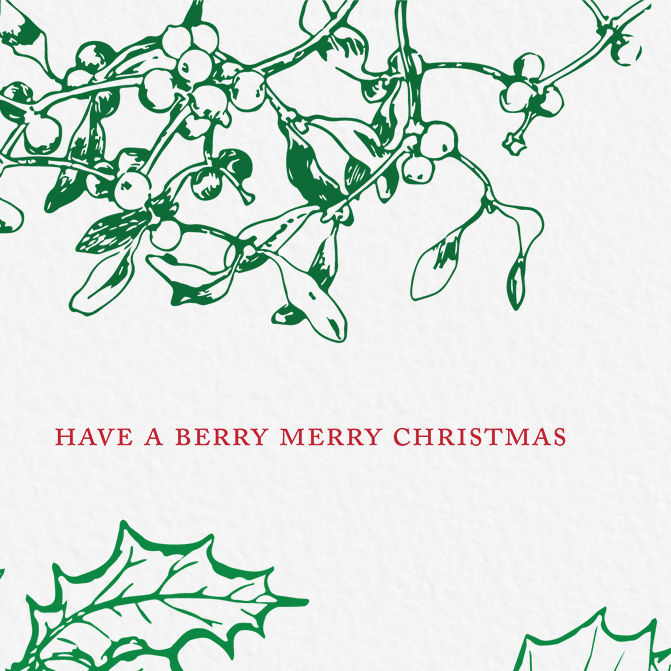 Ampersand M Studio - Wholesale Christmas Card - Berry Merry Christmas Holiday Greeting Card2