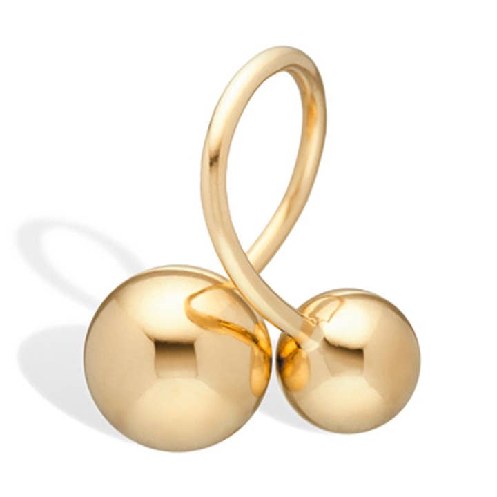CAMA ball ring gold plated for wholesale by Marjana von Berlepsch