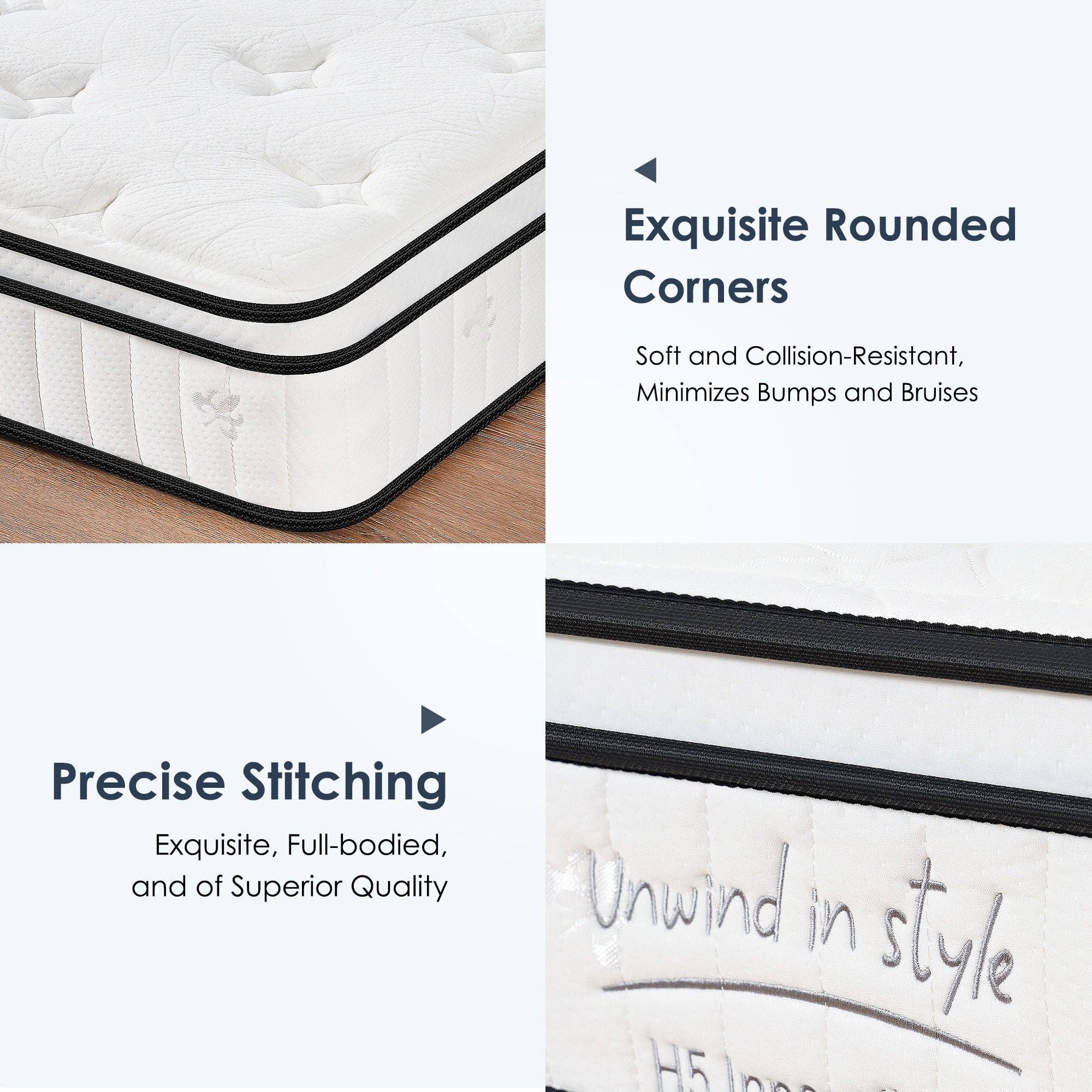 39F Inc. - Wholesale Bed - 12''Hybrid Full Mattress with Pocket Springs and Memory Foam4