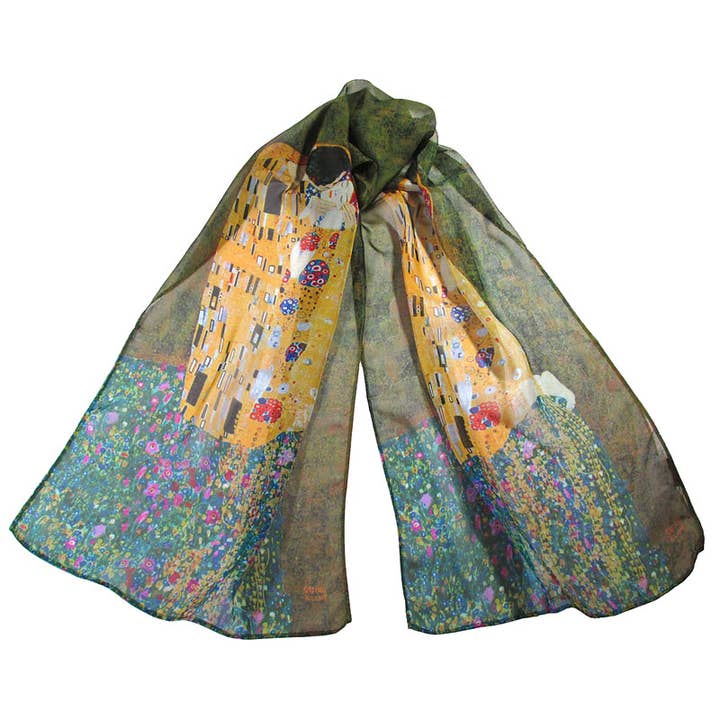 Breeke - Wholesale Scarf - Women's - Klimt The Kiss Art Scarf - Chiffon
