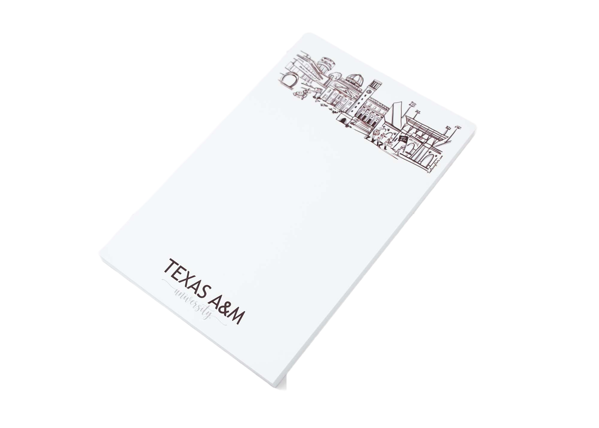 Two Funny Girls - Wholesale Notepad - Campus Skyline Notepad - Texas A&M/College Station0