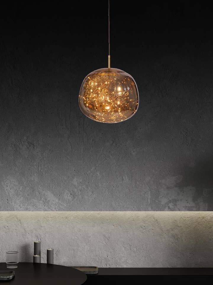 Suspension Lustre à LED en Verre Ancien Fumé Météorite de Vienne 20 Cm | Éclairage Décoratif Moderne pour Maisons & Hôtels pour la vente par HEKA LIGHTING & TRADING LTD