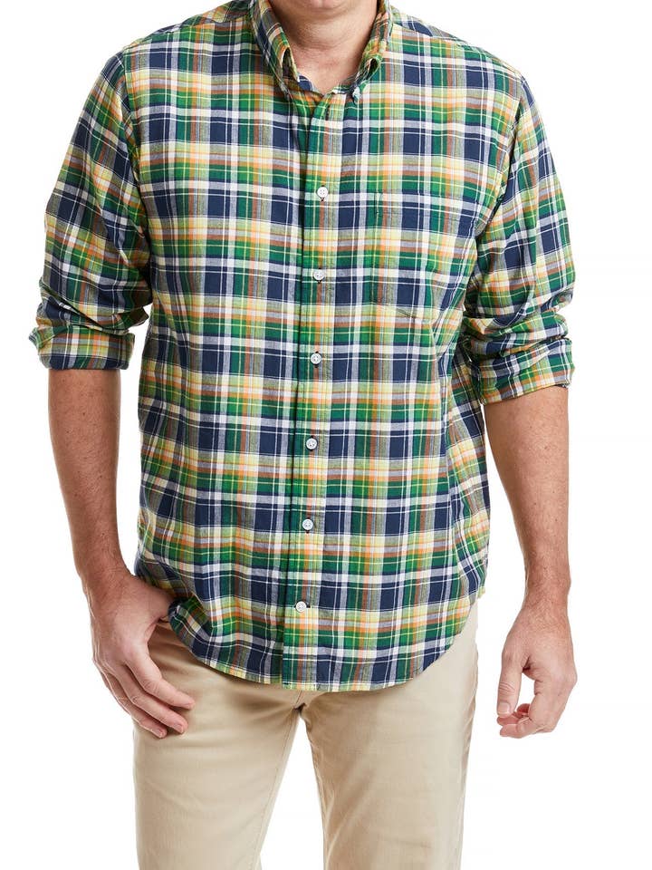 Chase Shirt Sag Harbor Madras for wholesale by Castaway Clothing Nantucket Island