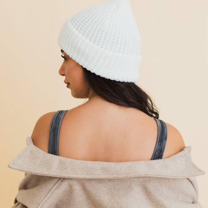 Leto Accessories - Wholesale Beanie - Women's - 🍞 Toasty Waffle Puff Beanie - Your Winter Sales Boost