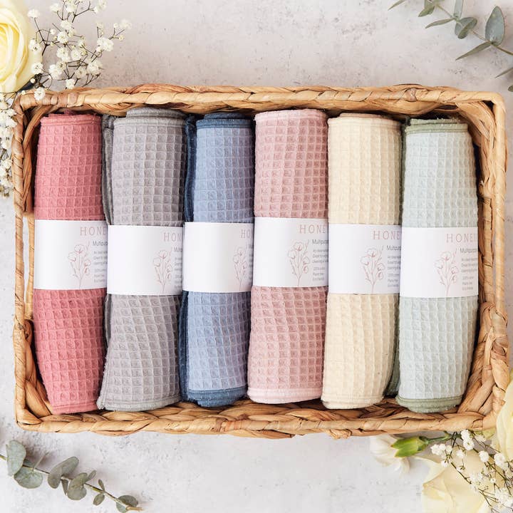 honeyco - Wholesale Dishcloth - Multipurpose cleaning cloths - reusable kitchen towel - pink