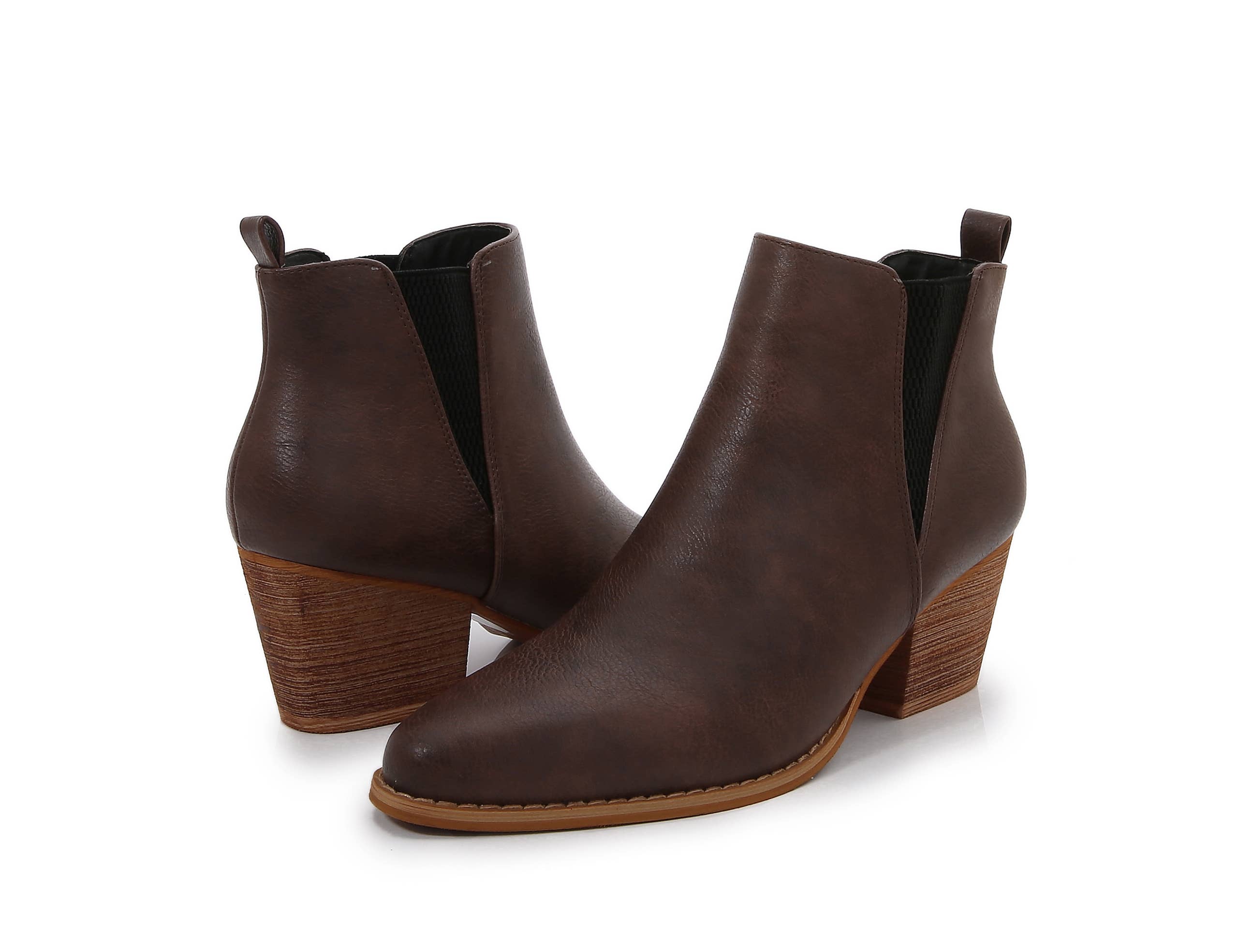 Shop Lev – Botins - Mulher por atacado – Botas femininas casuais de cano curto com salto de madeira - kit