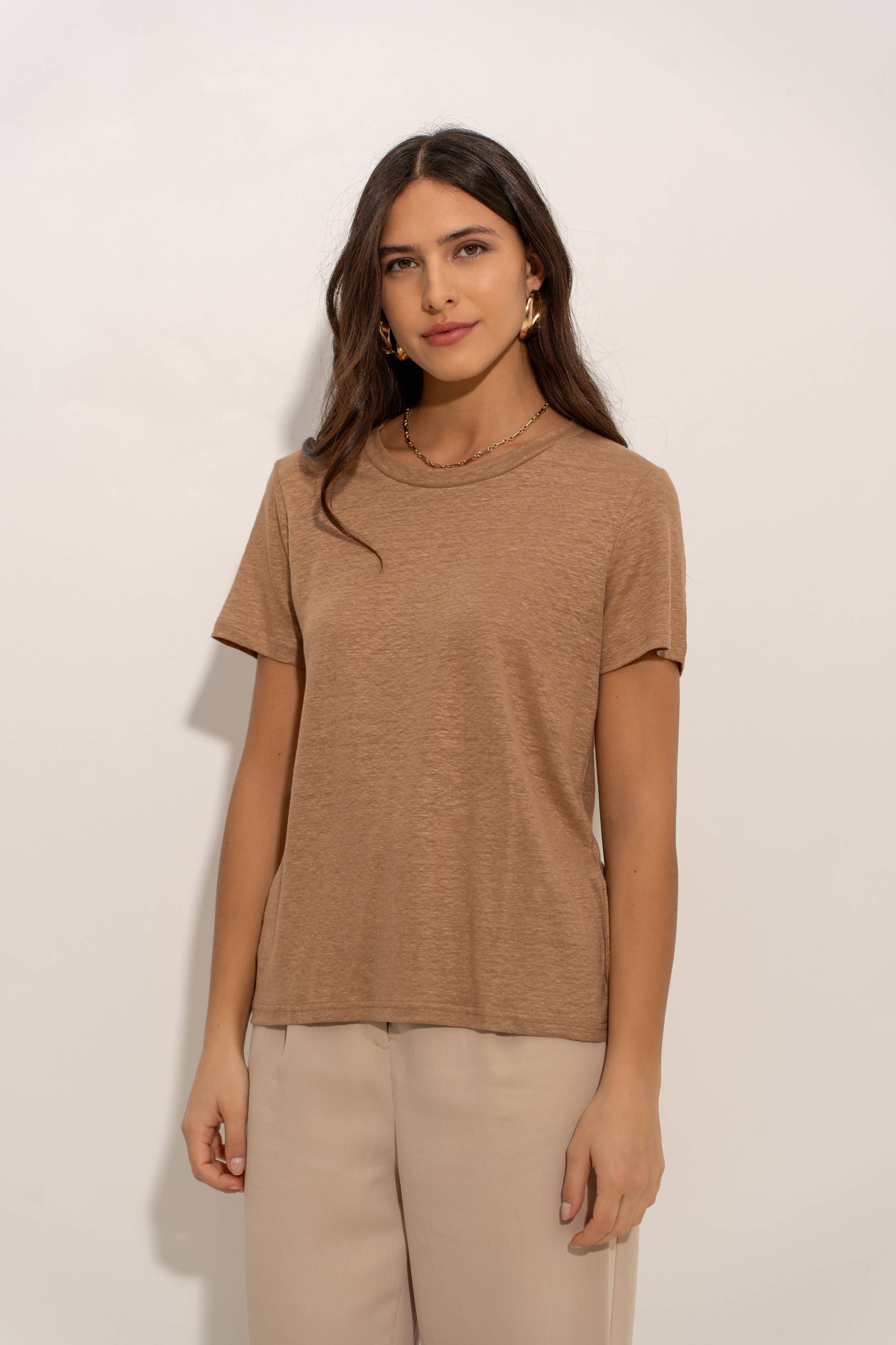 jw.atelier - Vente T-shirt – femme - T-shirt col rond en lin 14