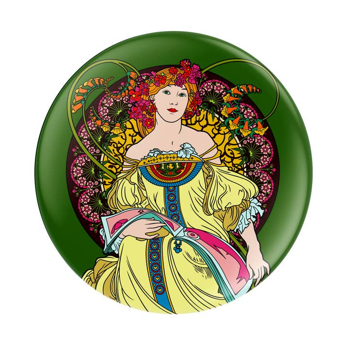 Button - Daydream - Mucha - 10-pack for wholesale by Today is Art Day