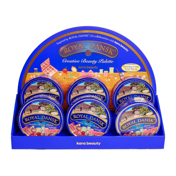 Ensemble d'Exposition Palette de Beauté Créative Boîte à Biscuits Royal Dansk® pour la vente par Kara Beauty