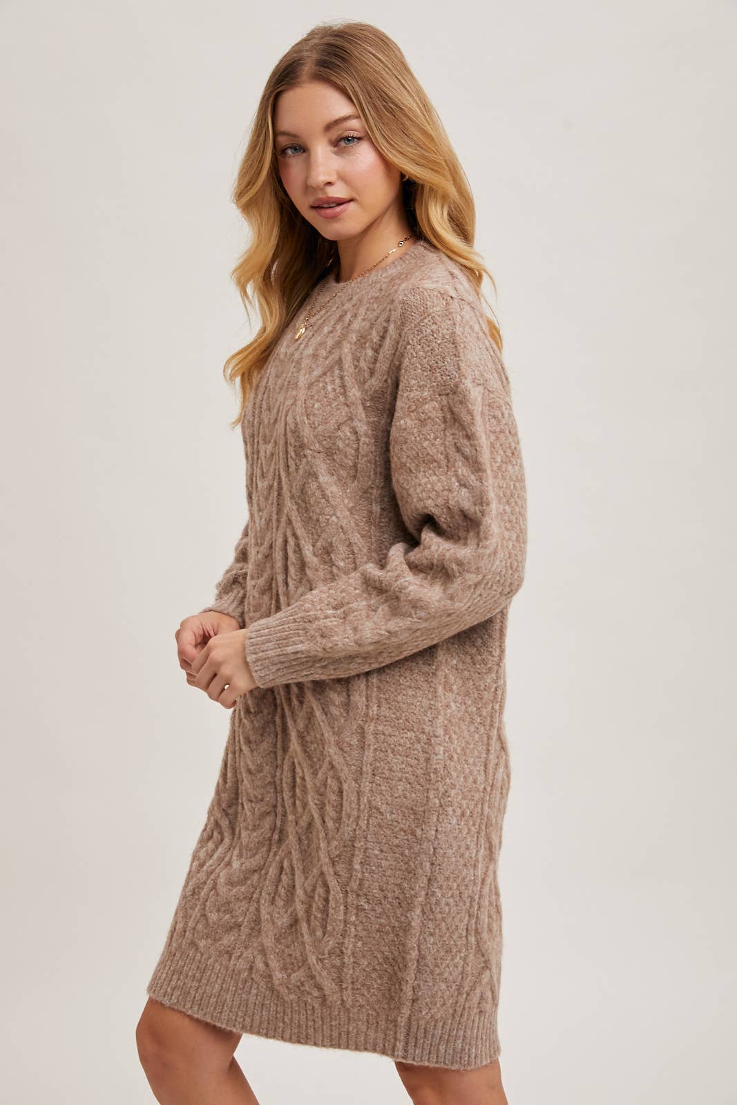 Bluivy - Wholesale Dress - Women's - CABLE KNIT SWEATER MIDI DRESS14