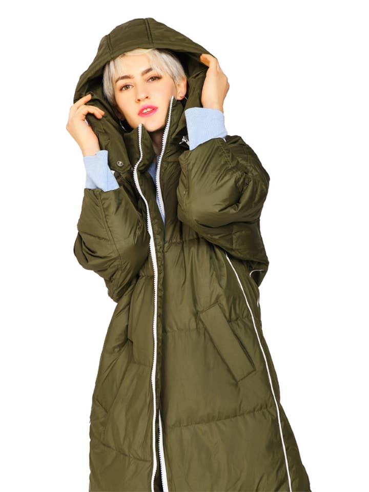 Urlazh - Wholesale Coat - Women's - Goose Down Quilted Hooded Puffer Coat