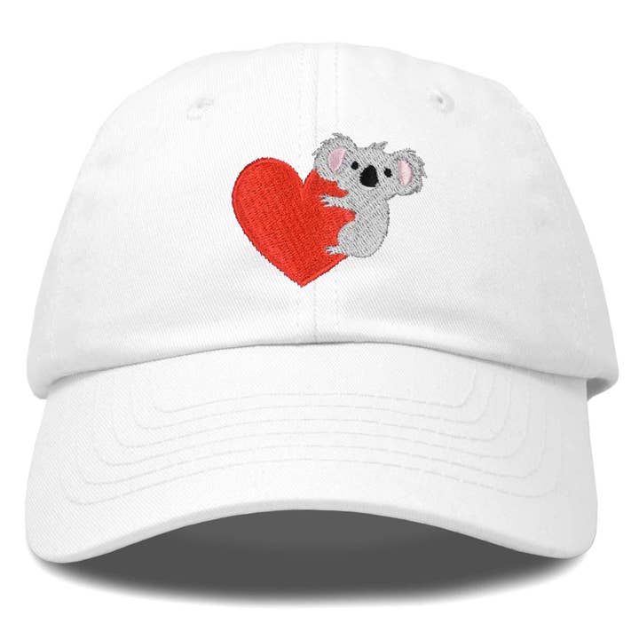 DALIX Cute Koala with Heart Hat Womens Embroidered Ball Cap for wholesale by Dalix