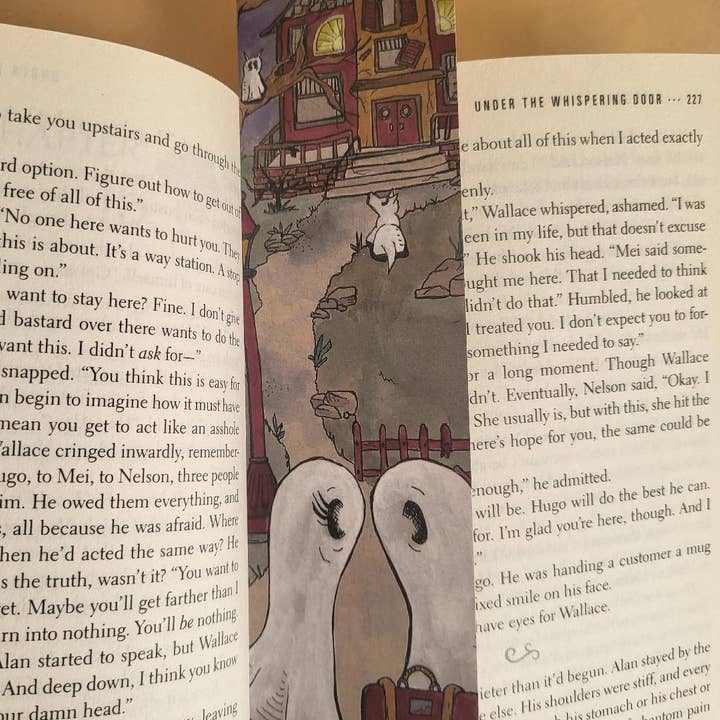 Traditional Bookmark--Swoopy Ghost Haunted Vacation House for wholesale by LostInWonderArt