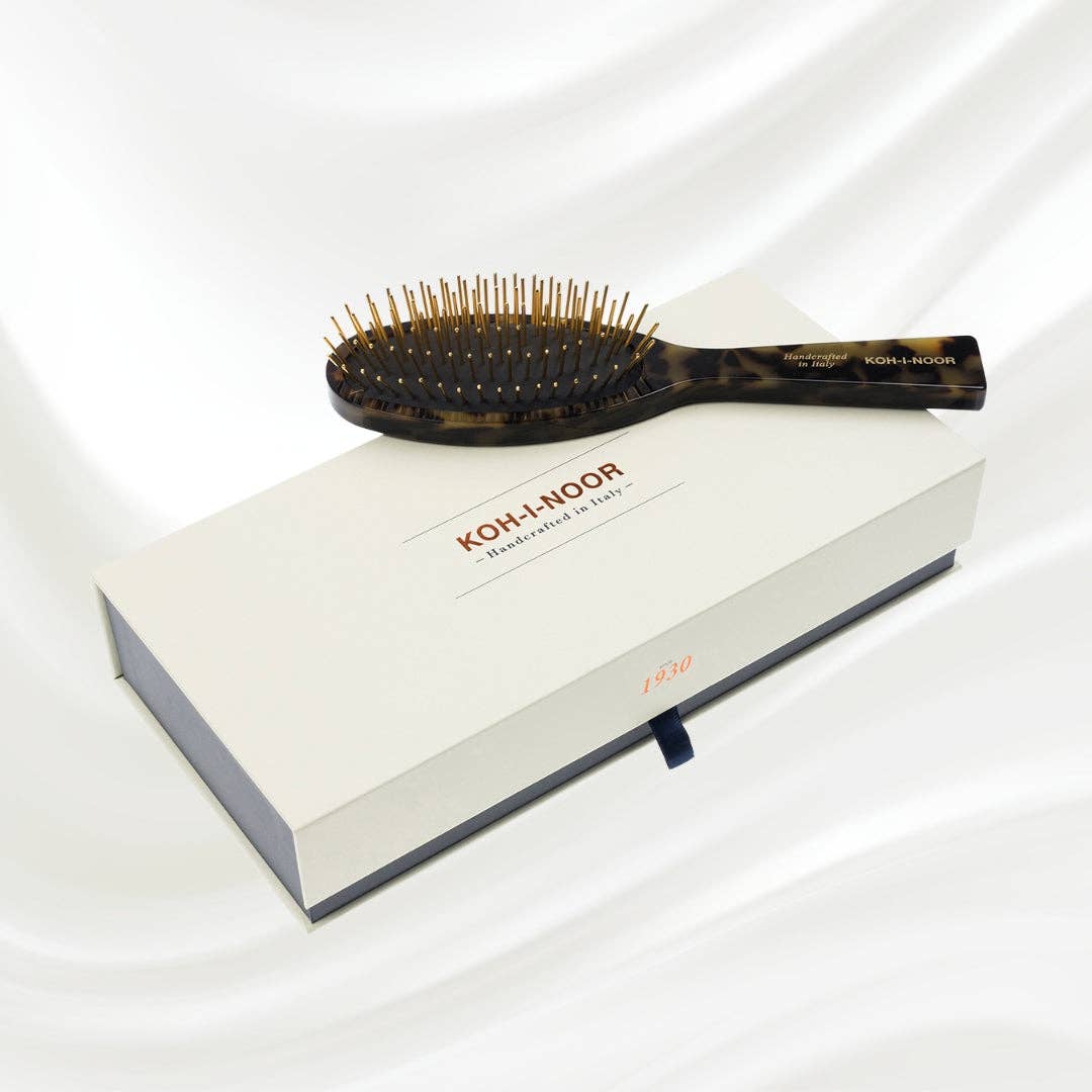 Koh-I-Noor - Wholesale Hair Brush/Comb - Luxury Pneumatic Hair Brush with Gold Plated Metal Pins - Garden1