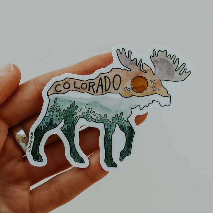 Colorado Moose Vinyl Sticker for wholesale by Sticker Girl