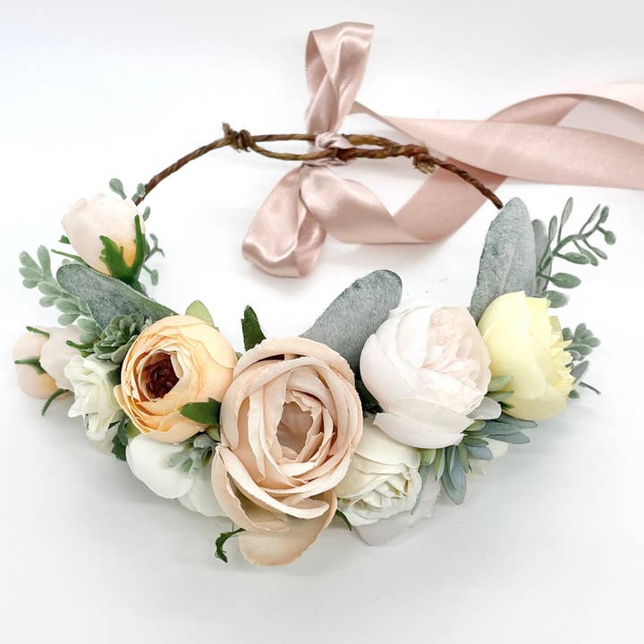Succulent Flower Dog Collar: Pastel Wedding Collar for wholesale by Wolf and Wonder