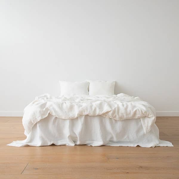 Linen Duvet Off White Stone Washed for wholesale on Faire2