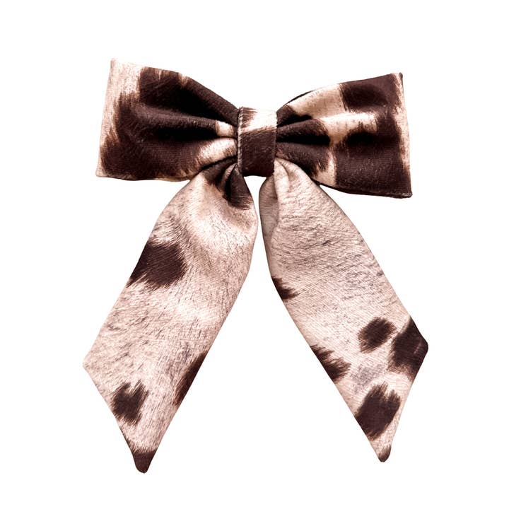 Vegan Cowhide Hair Bow for wholesale by BOHEMIAN GEMME