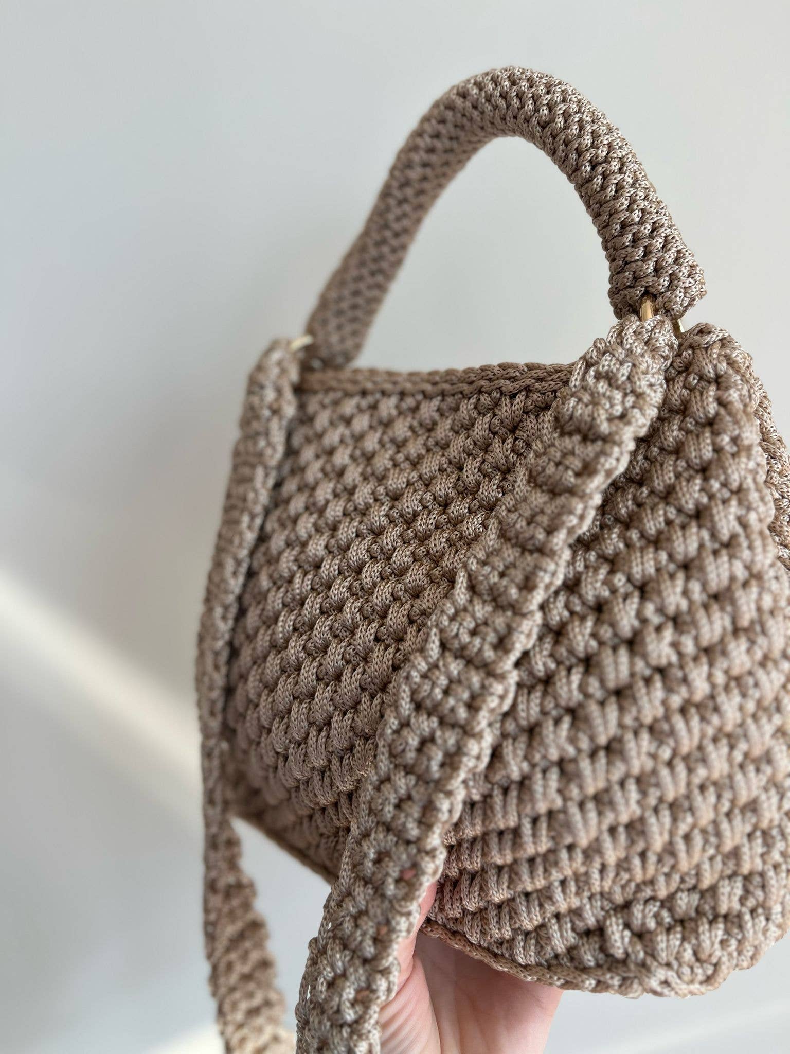 CHQEL – wholesale Shoulder bag – women's – CHQEL Polyester Macrame Shoulder Bag Handmade Crochet Bag10