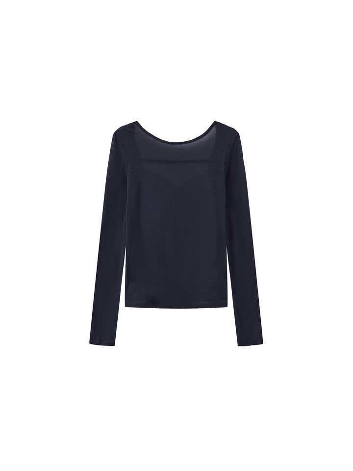 CUBIC – Engroshandel Strikket top - Dame – Ærmeløs dyb U-hals gennemsigtig striktop18