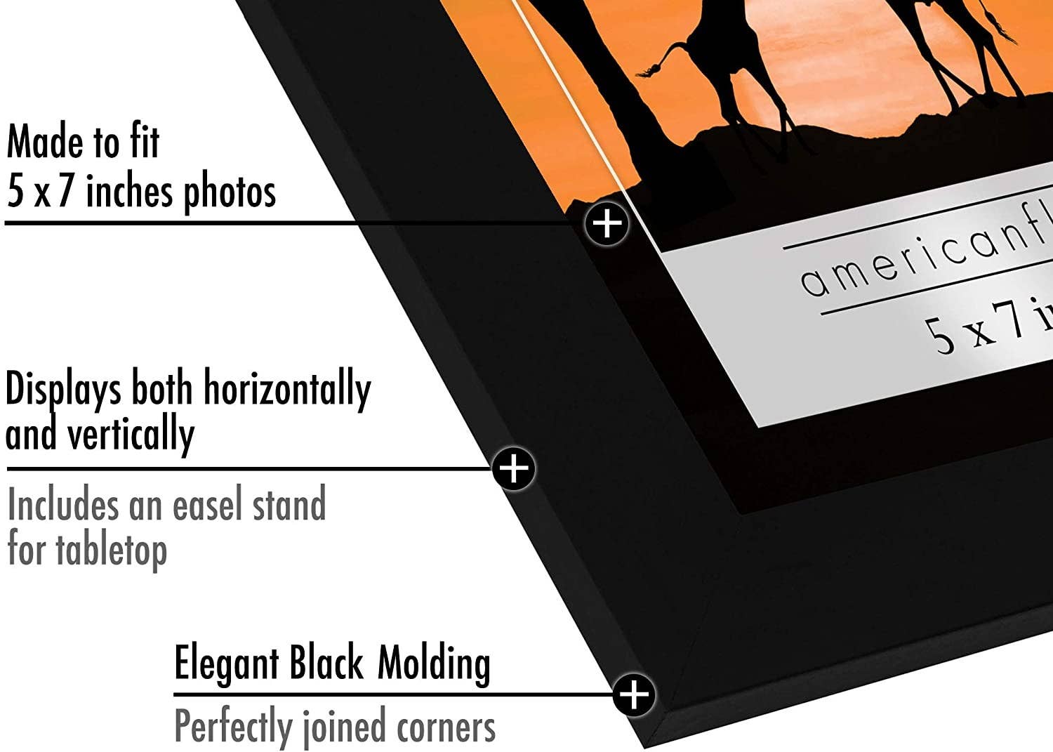 Black Americanflat Gallery Wall Frame Set - Set of 6 & 12 for wholesale on Faire37