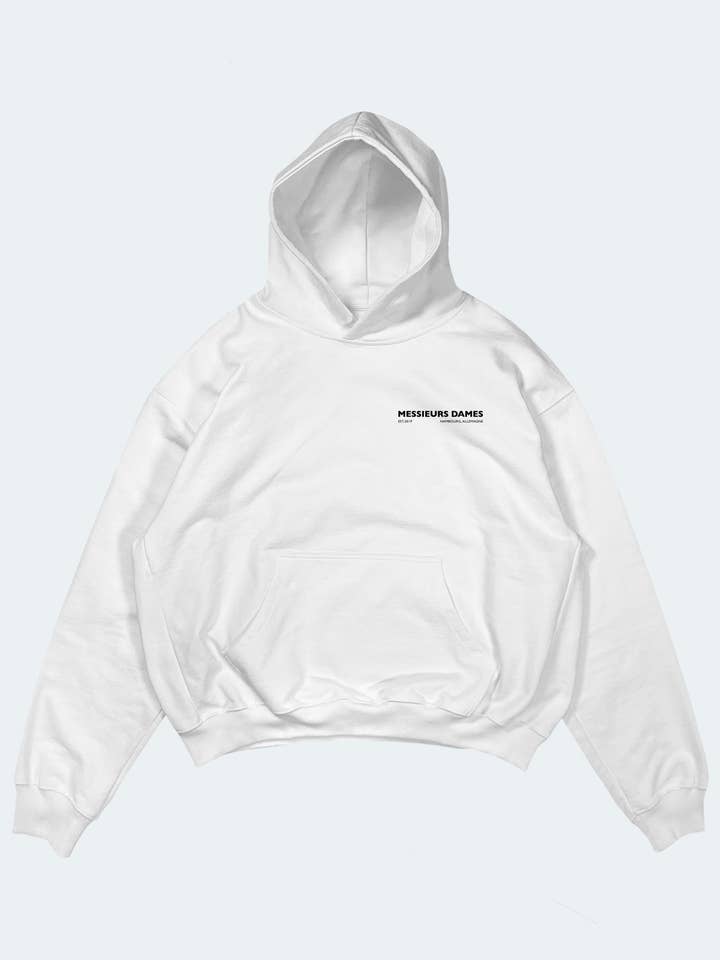 Sudadera con Capucha Blanca Signature para venta al por mayor de MESSIEURS DAMES