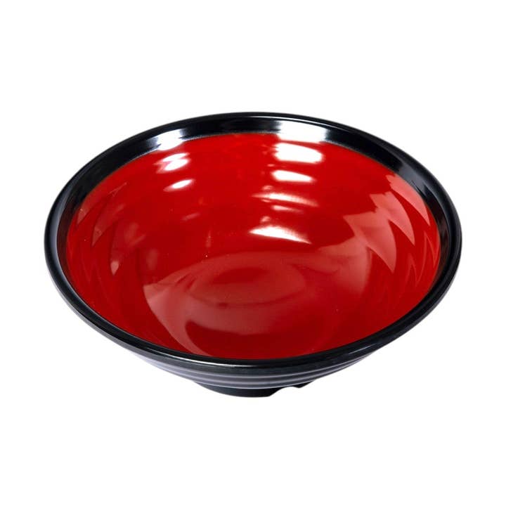 Bol Rond 7"D Rouge Noir Série Mélamine (12/48) pour la vente par Urban Tokyo