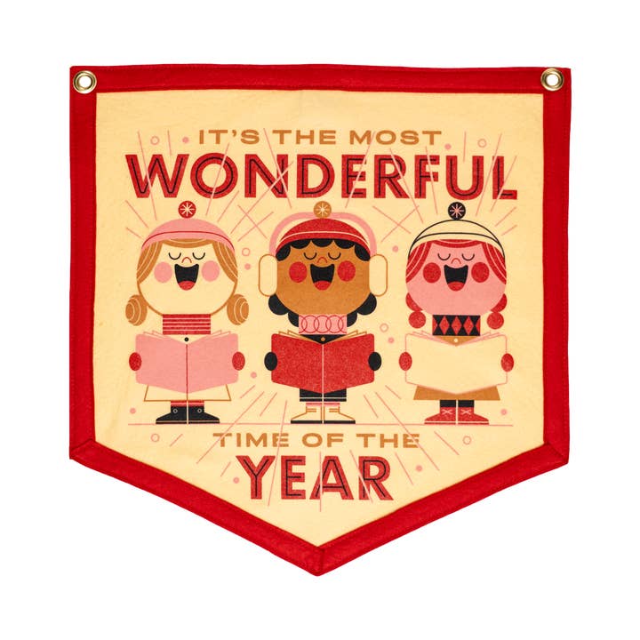It's The Most Wonderful Time Of The Year Camp Flag • Invisible Creature x Oxford Pennant for wholesale by Oxford Pennant