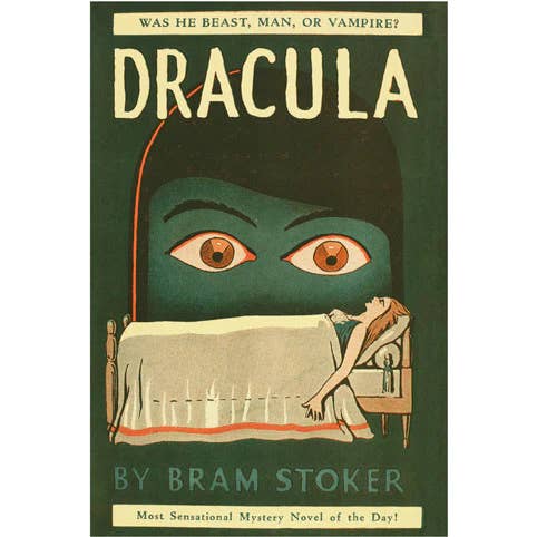 Dracula book cover poster, size A1 for wholesale by Bookish Design