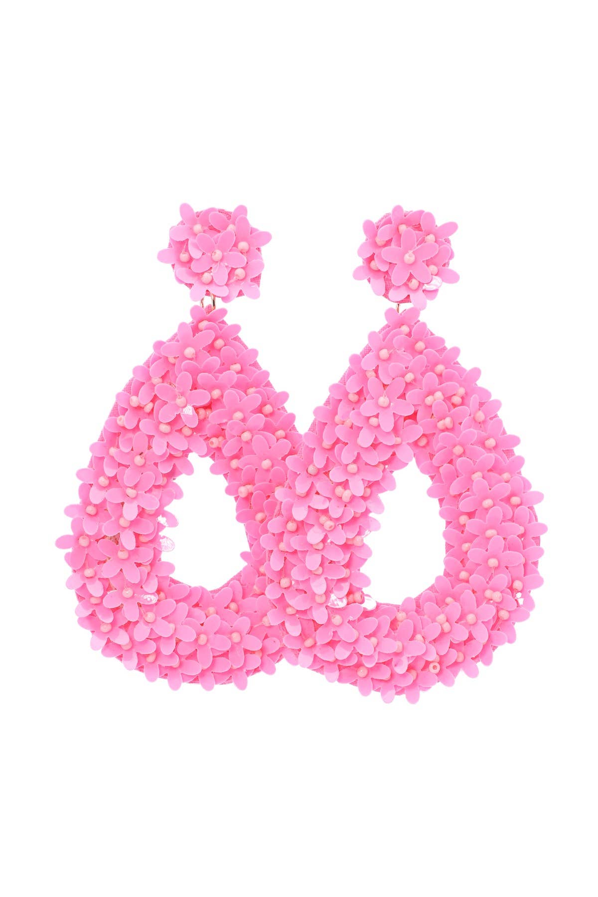 Urbanista Outlet - Venta al por mayor Pendientes colgantes - Pendientes de lágrima con flores de lentejuelas para novia7