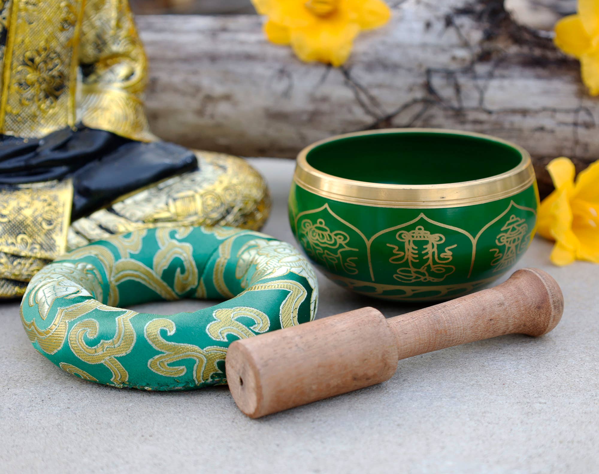 Lungta Imports - Wholesale Meditation Supplies - Tibetan Singing Bowl 8LS Complete Set For Meditation & Yoga17