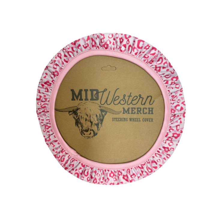 The Front Porch Label - Vendita all'ingrosso Ciondolo decorativo per auto - Unisex - Coprivolante rosa leopardato