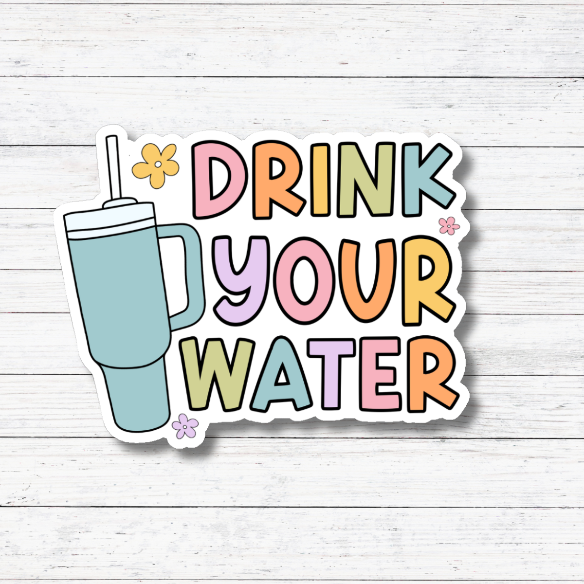 Oily Graphic Creations - Wholesale Sticker - Tumbler Drink Water - Drink Water Sticker/Magnet 1