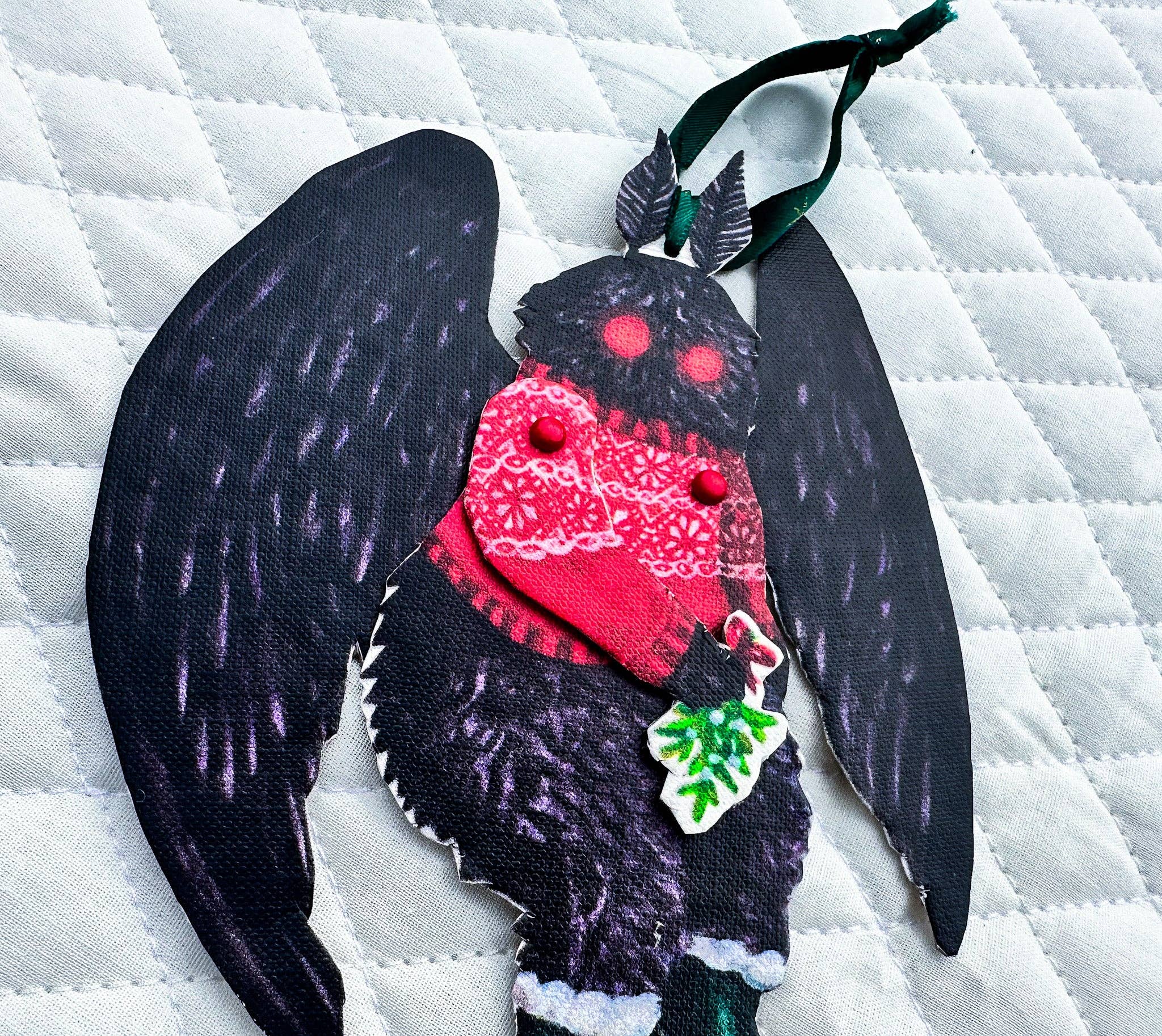 Guided Hand Studio - Wholesale Ornament - Christmas Cryptids Ornament- Mothman3