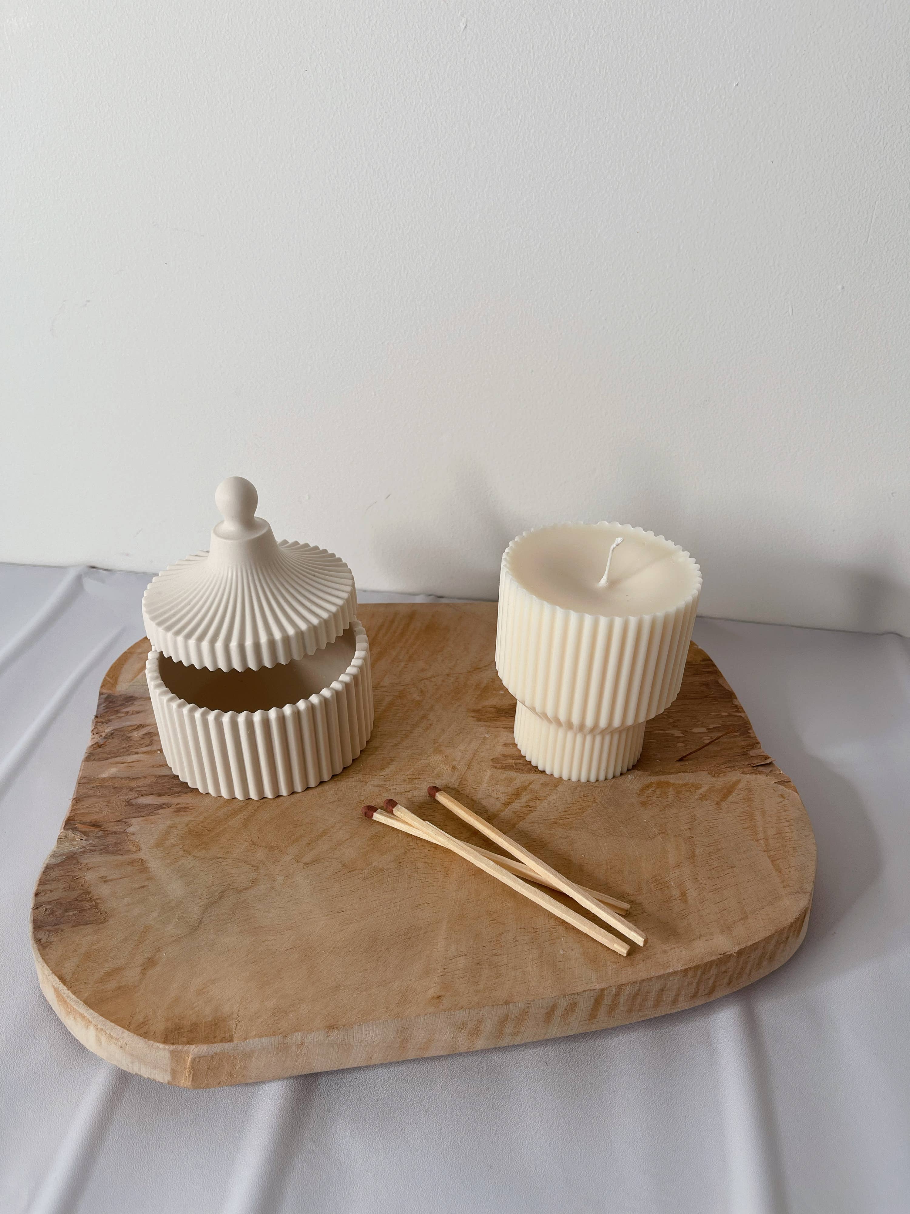 My Milky Candle - Wholesale Pillar Candle - Georgina pillar candle rapeseed wax colors to choose from2