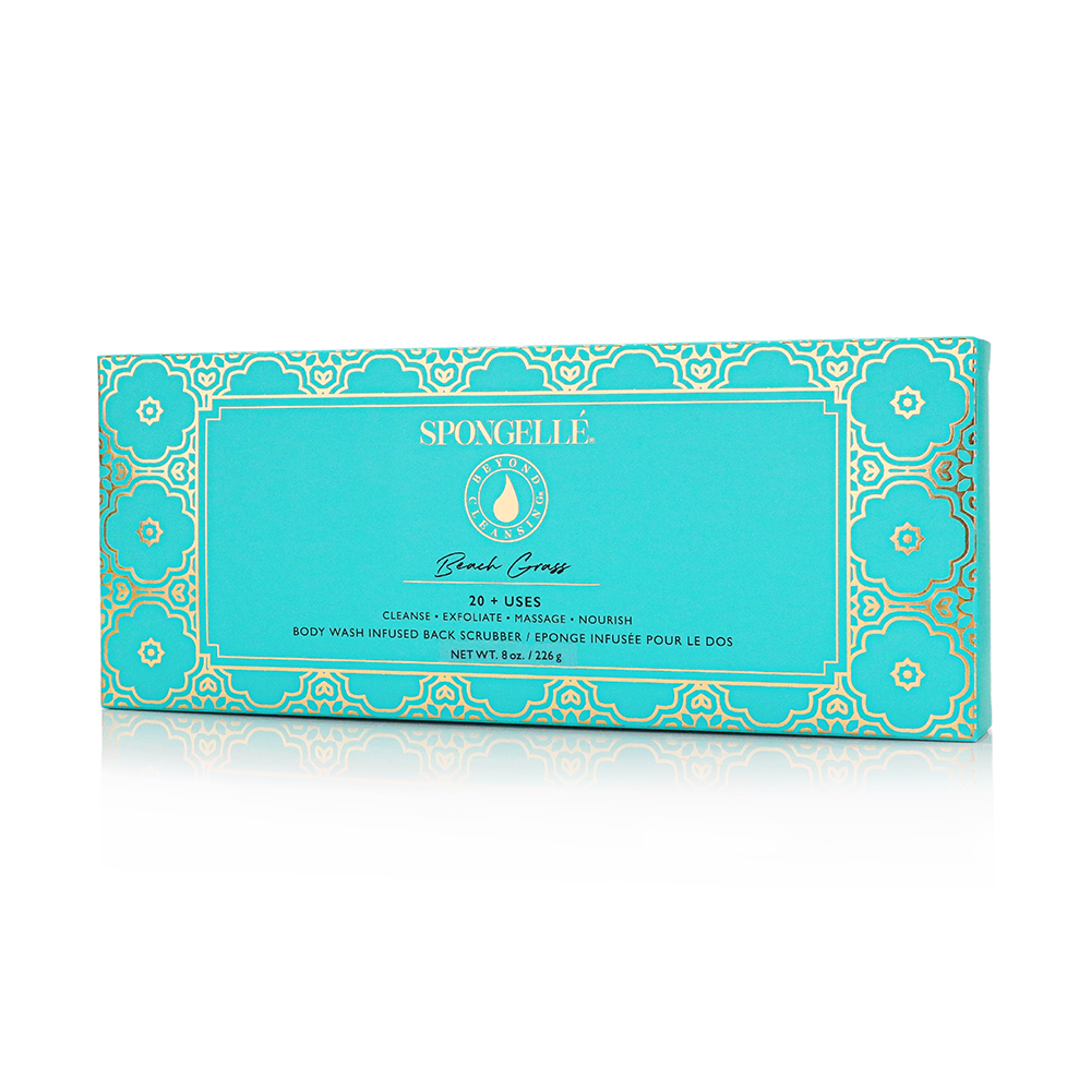 Spongellé | Christmas 2025 | Stocking Stuffers | Gifts – wholesale Bath pouf/sponge – Beach Grass Back Buffer1