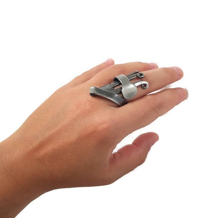 Gleamlety – wholesale Cocktail/statement ring – Jewelry Fork Ring with Cutlery