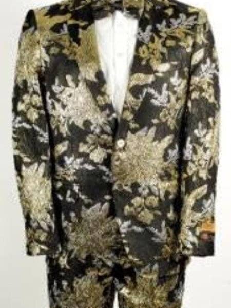 Esmoquin negro y dorado para hombre para venta al por mayor de Alberto Nardoni