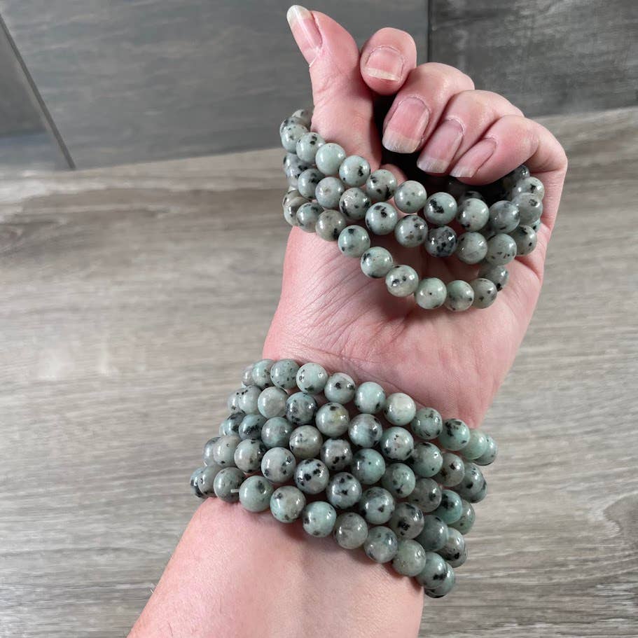 Keystone Crystals - Wholesale Beaded Bracelet - 8mm Round Gemstone Beaded Bracelets – Assorted Crystals Bulk74