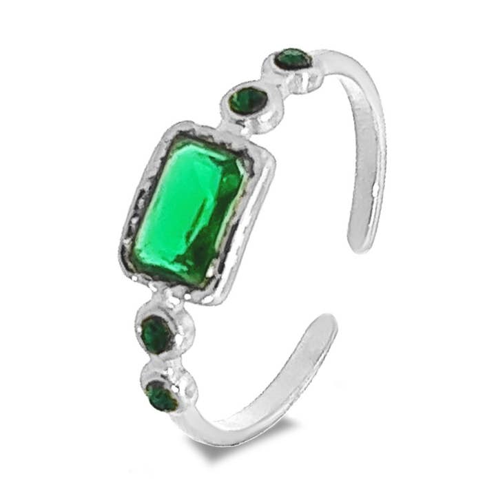 AMORINO SRL - Wholesale Multi-Stone Ring - Adjustable Zirconia Ring - YG2348E325 (ARG)0