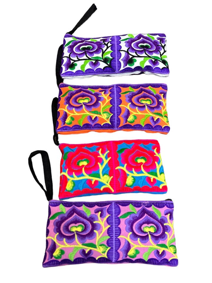 Vintage Tribe Embroidered Pencil Bag for wholesale by Rising International Inc