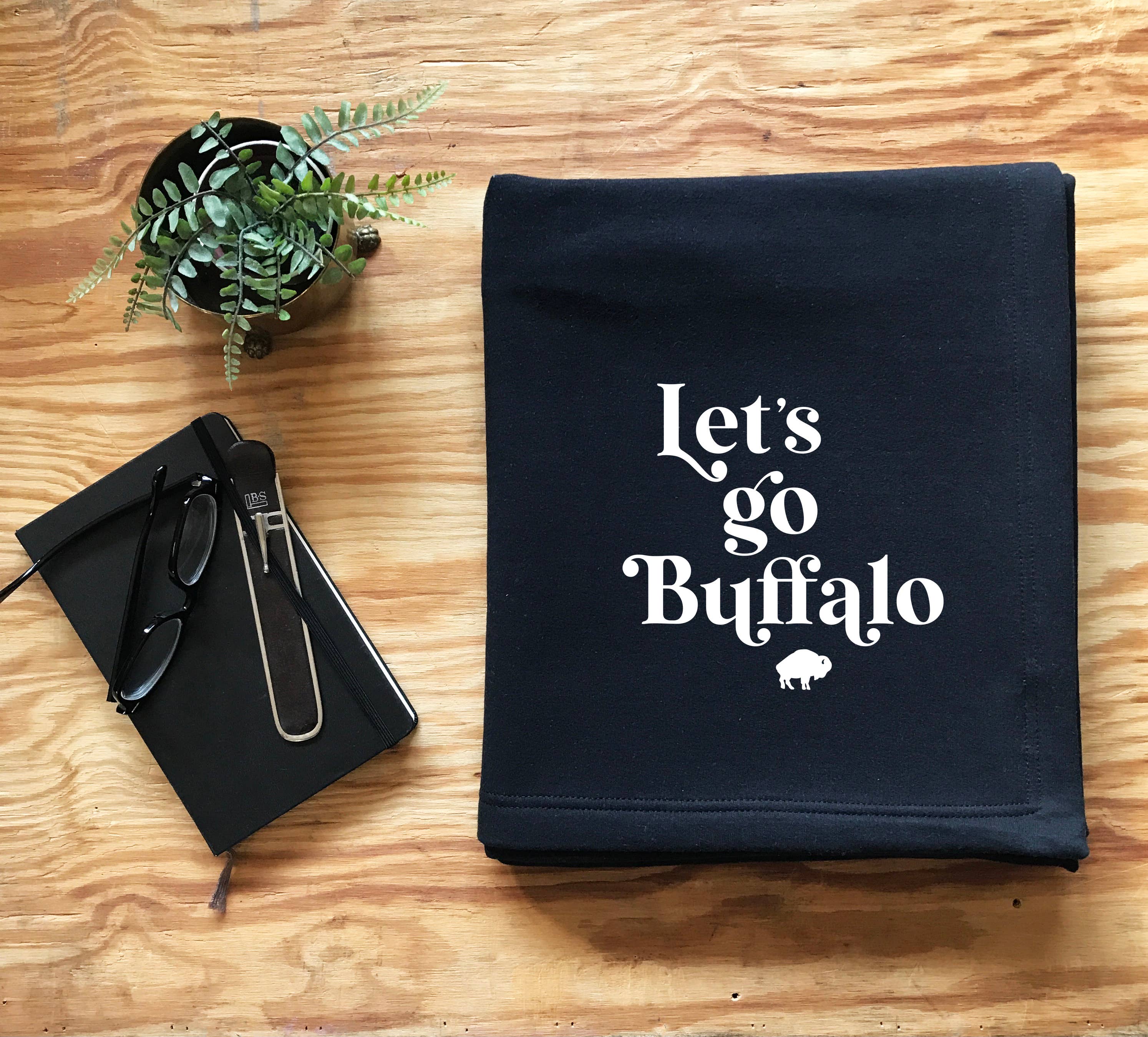 Perfect Day Print Co - Wholesale Throw Blanket - Buffalo Bills Throw Blanket - Lets Go Buffalo1