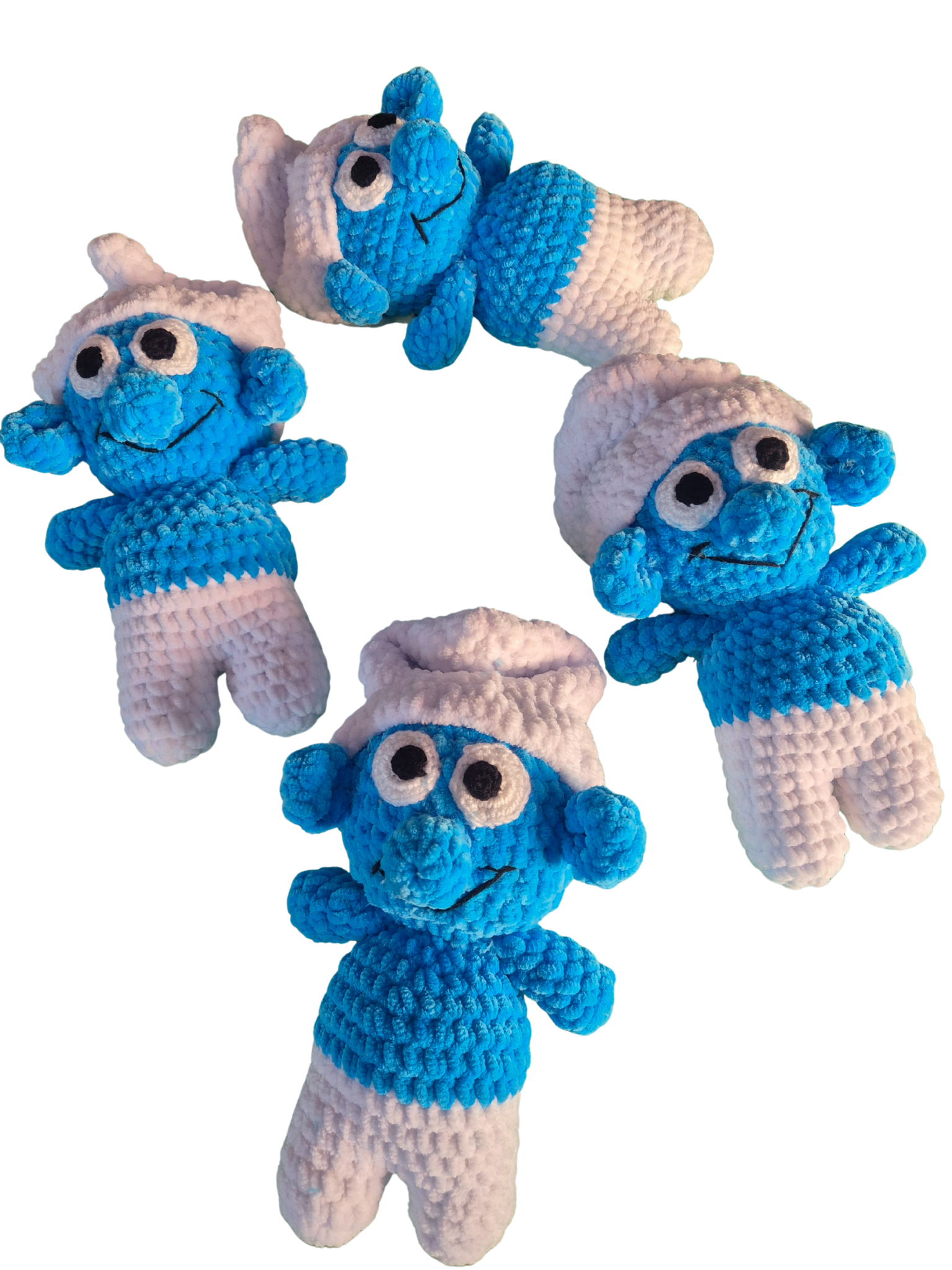 despinacrafting - Wholesale Stuffed/Plush Toy - Kids & Baby - Velvet Crochet Smurf Plush | Handmade | 25 cm3