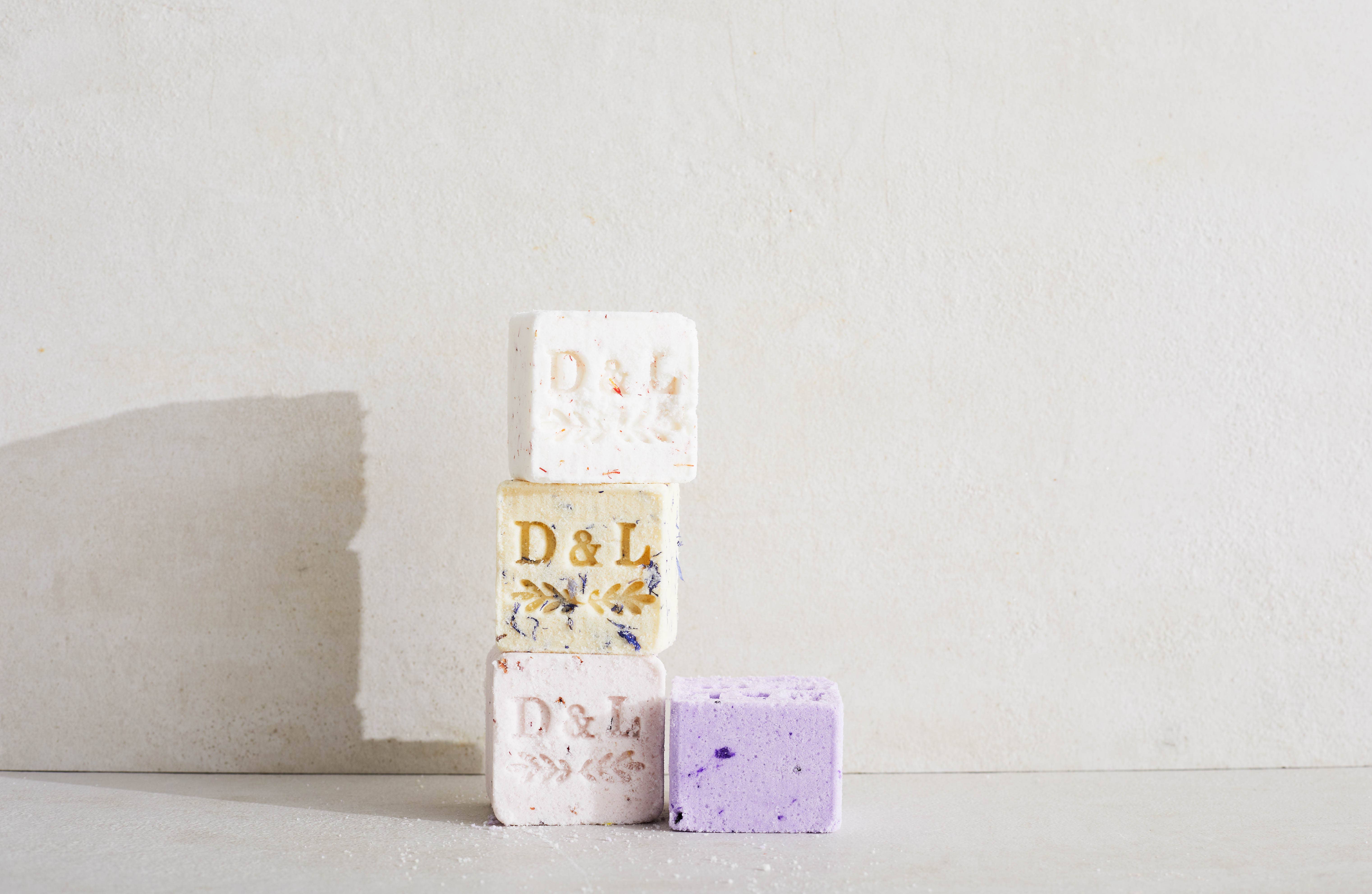 Dot & Lil - Vente Bombe de bain/poudre effervescente pour le bain - Cube de bain Lait mousseux Fleur de Riz3