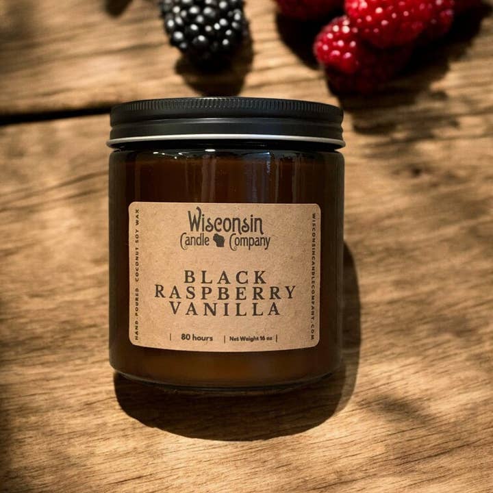 Wisconsin Candle Company - Wholesale Jar/Filled Candle - Black Raspberry Vanilla