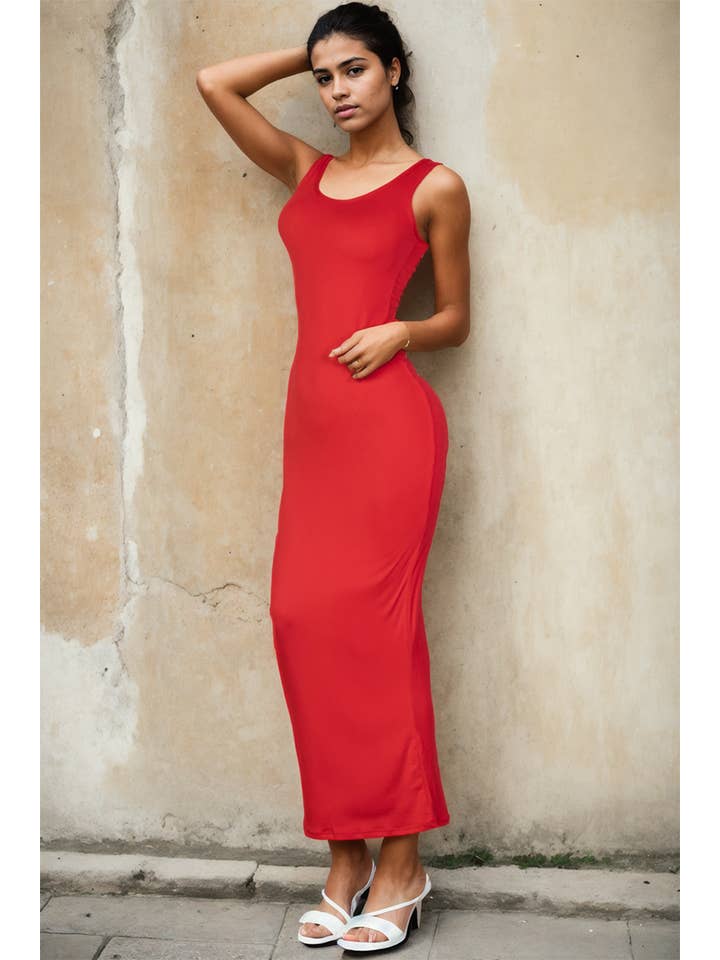 CAPELLA APPAREL - Wholesale Dress - Women's - Sleeveless Basic Maxi Dress